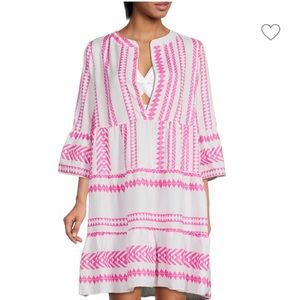 Lulla collection pink white aztec sz m dress nwot
